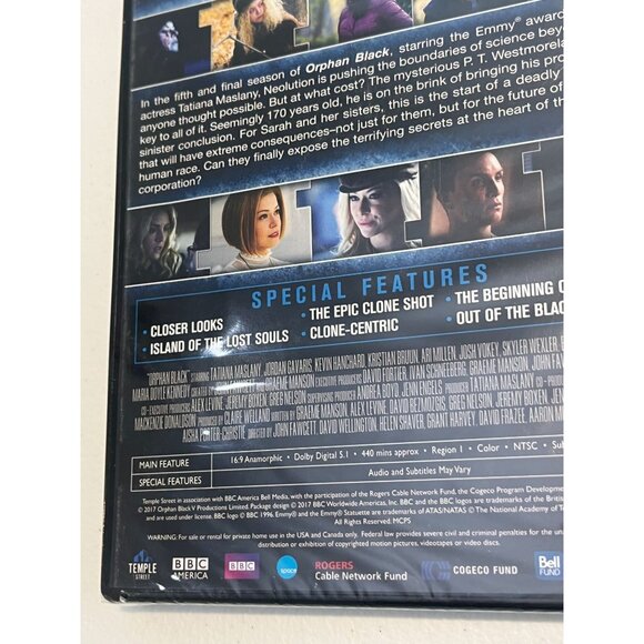 Orphan Black Season 5 DVD Drama Fantasy Science Fiction Thriller TV Series Show - Picture 6 of 6